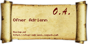 Ofner Adrienn névjegykártya